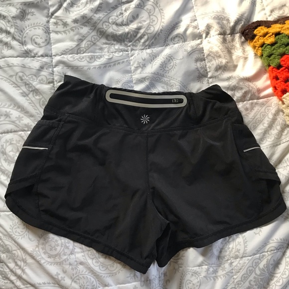 Athleta Pants - SOLD Athleta ready set go black running shorts